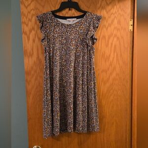 LOFT Multicolor Floral Casual Dress